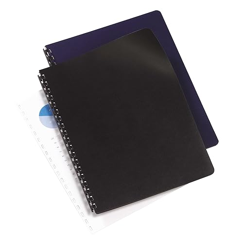 GBC Leather Look Premium Presentation Covers, Binding Covers, Non-Window, Rounded Corners, Navy, 200 Pieces Per Box (2000711) - Image 3
