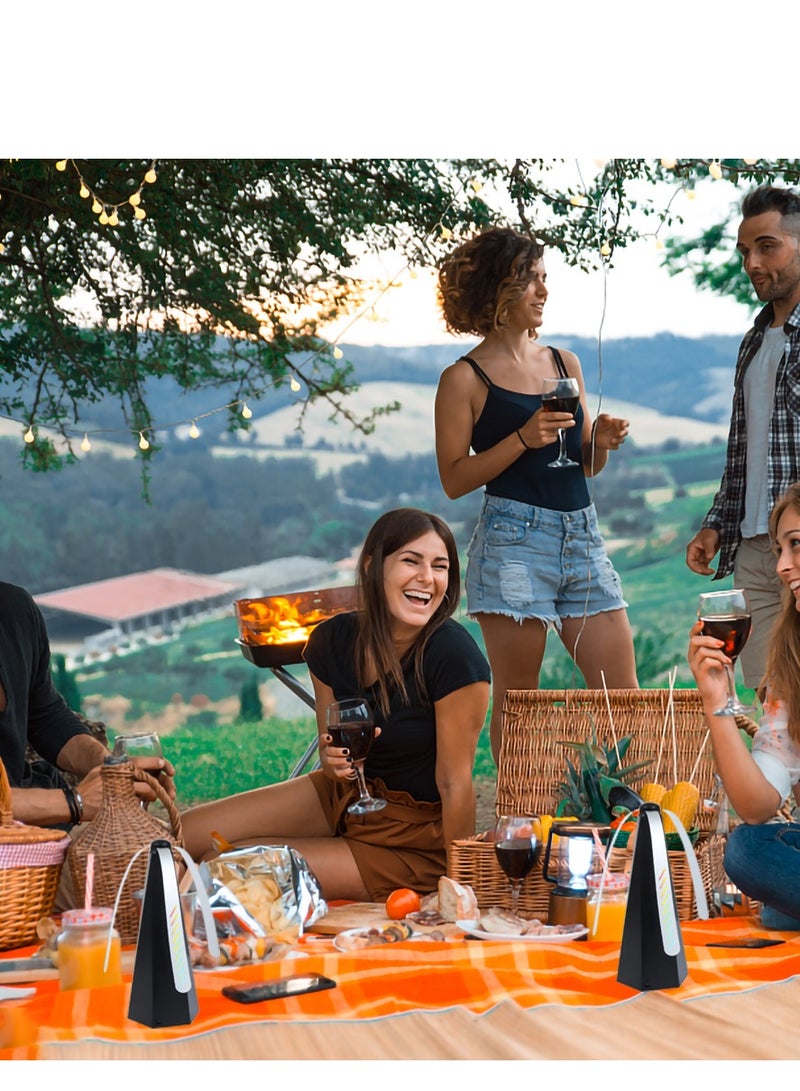 KASTWAVE Fly Repellent Fan Keep Flies and Bugs Away from Food Enjoy Outdoor Dining Picnic Table Repellent Fan Fly and Mosquito Repeller (1 Piece, Black) - Image 5