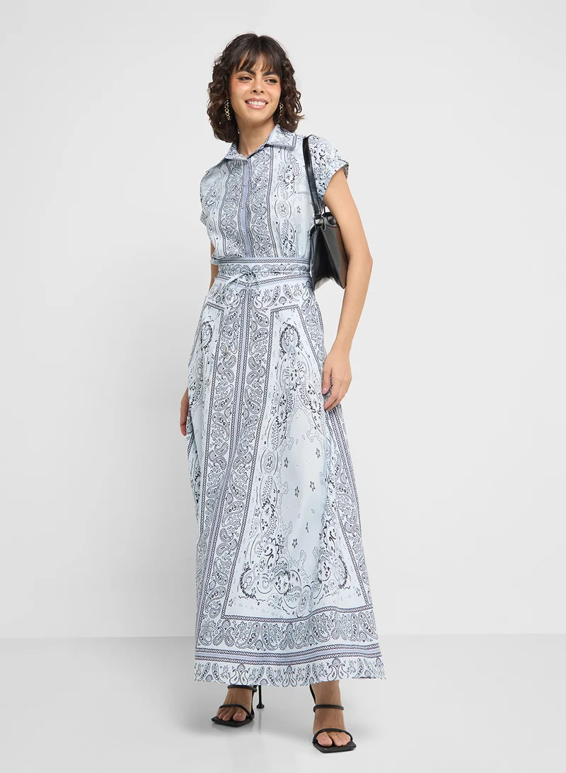 ELLA Printed Top & Skirt Set