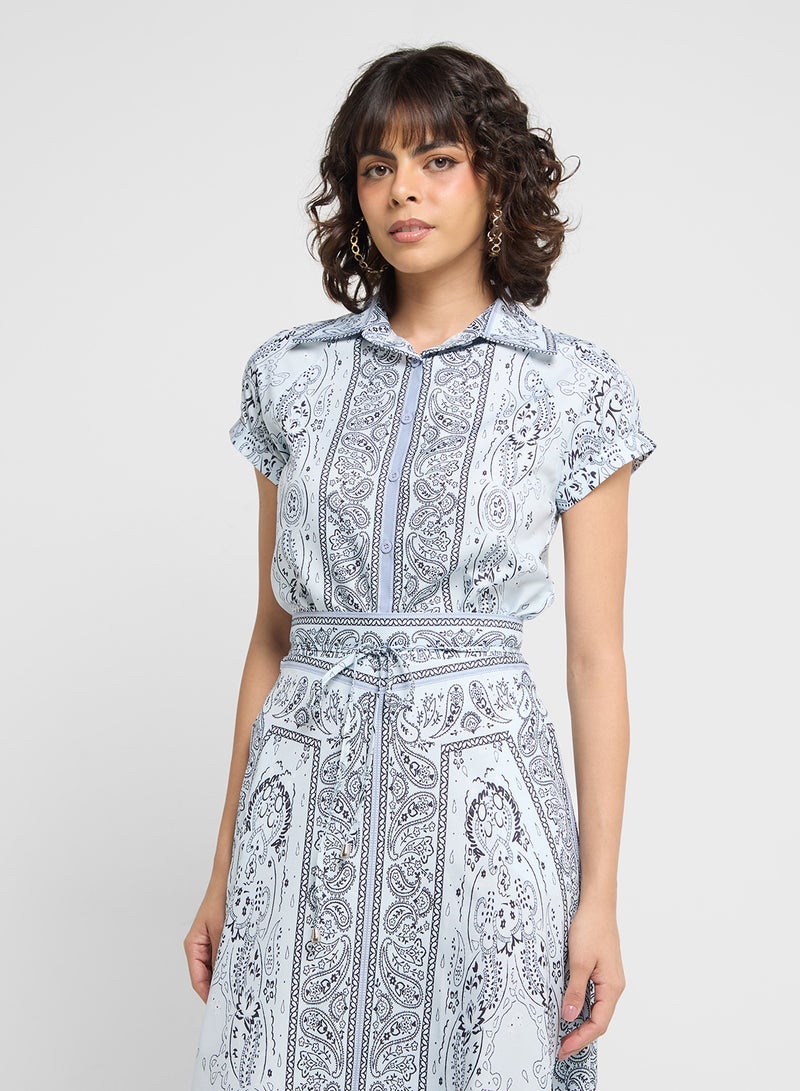 ايلا طقم بلوزة وتنورة مطبوعة - Image 3