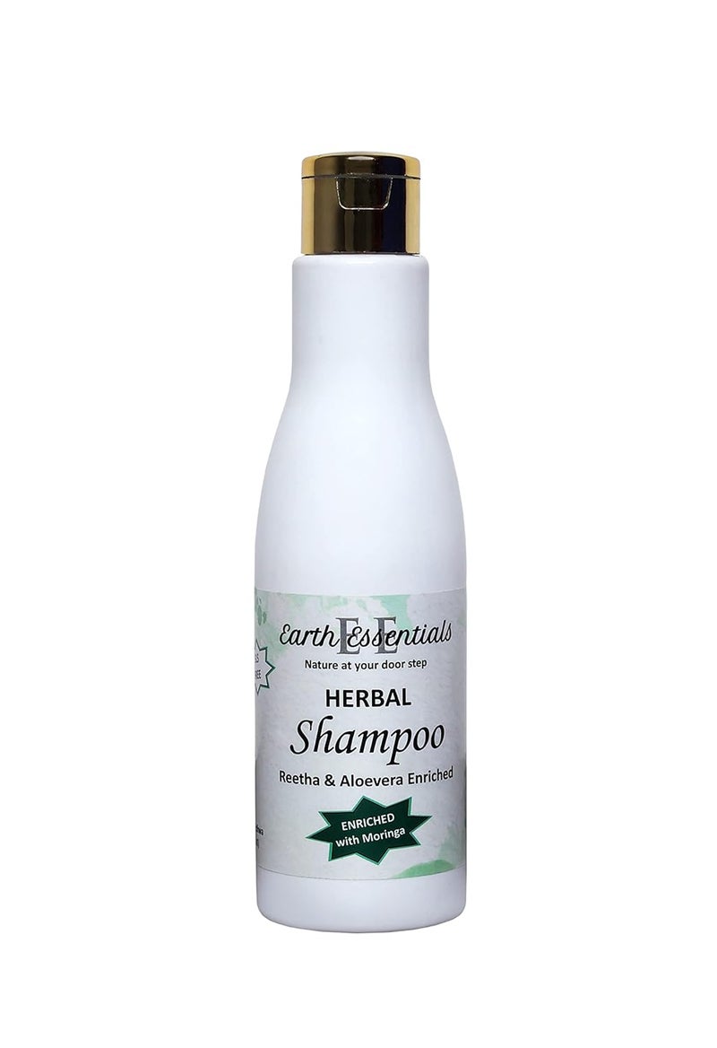 Earth Essentials Hair Shampoo Sulfate free with Nourishing Shikakai Aloe Vera and Moringa Extracts herbal Shampoo 200ml - Image 1