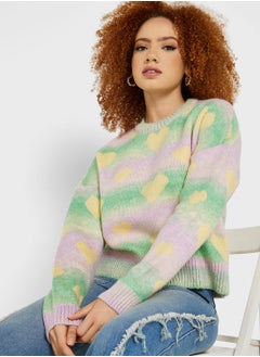 Heart Printed Sweater