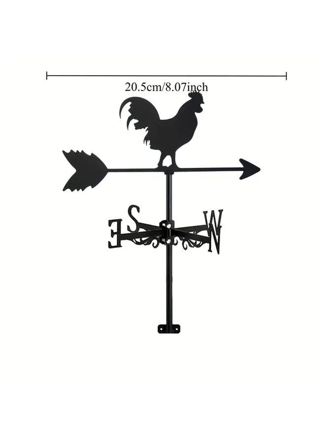 Little Rooster Weathervane Rustic Farmhouse Decor For Garden Roof Yard Iron - Image 1