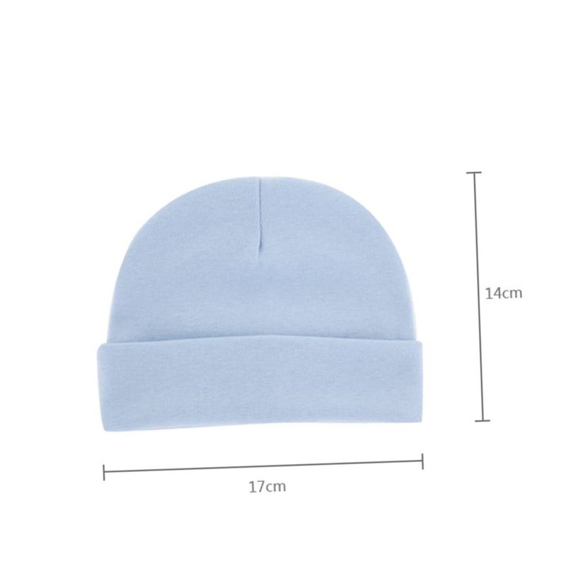 Newborn Infant Baby Hat And Gloves Set 100 Percent Cotton Beanie Anti Scratch Mittens 9 Piece Accessories For Boys Girls Warm Caps - Image 3