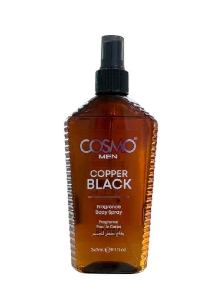 Copper Black Perfumed Body Spray for Men by Cosmo - 240ml