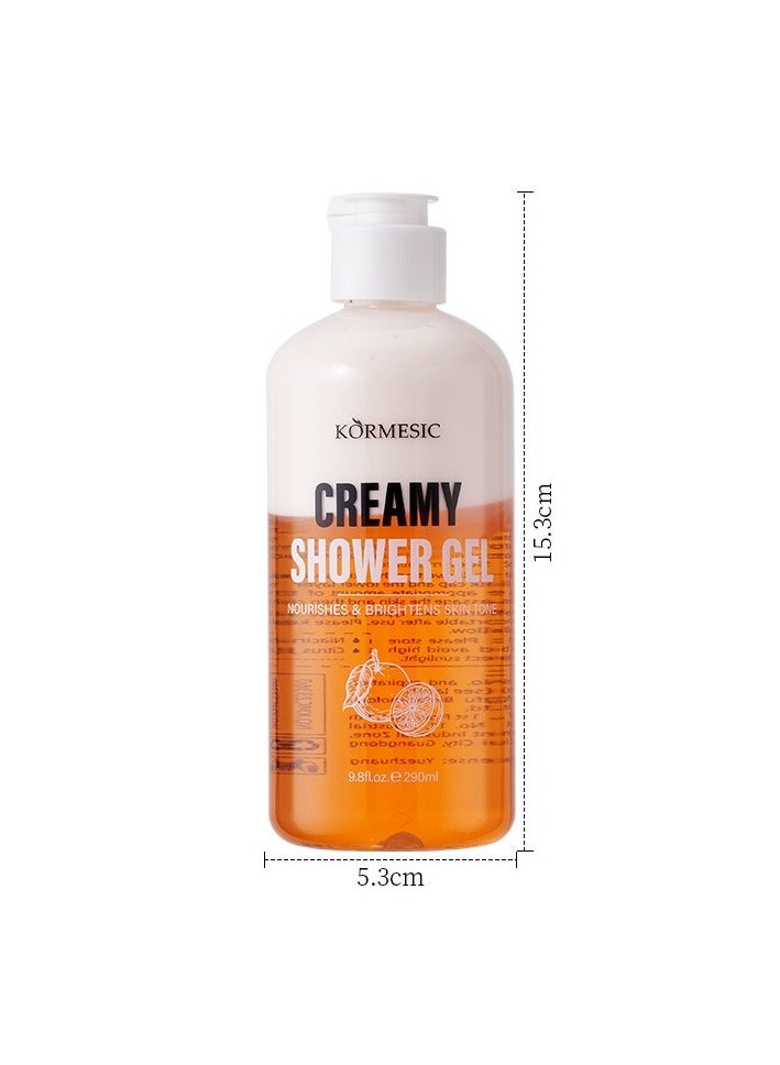 Kormesic حليب برتقالي رغوة غسل الجسم 290 مل-الحمضيات وتنشيط - Image 2