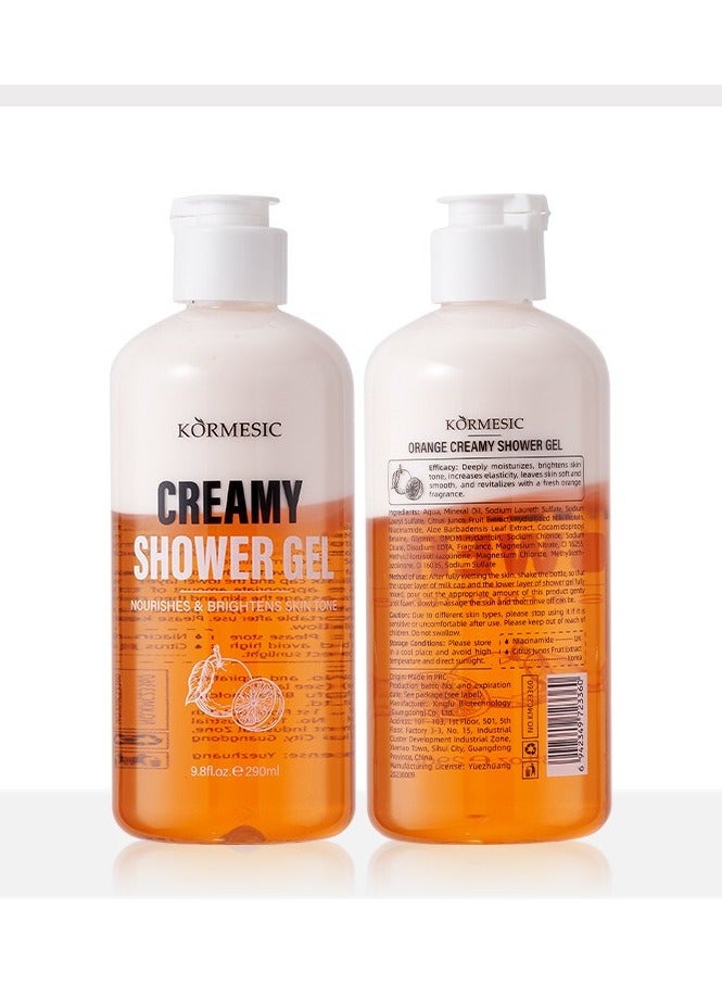 Kormesic حليب برتقالي رغوة غسل الجسم 290 مل-الحمضيات وتنشيط - Image 1