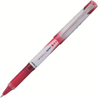 Pilot Roller V-Ball Grip Pen, 0.5 mm Tip, Red