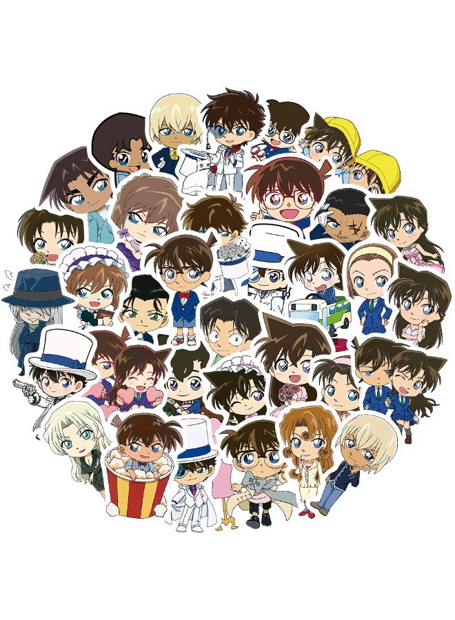 Detective Conan 50-Piece Detective Conan Stickers Waterproof Vinyl Stickers for Laptop Phone Case - Image 1