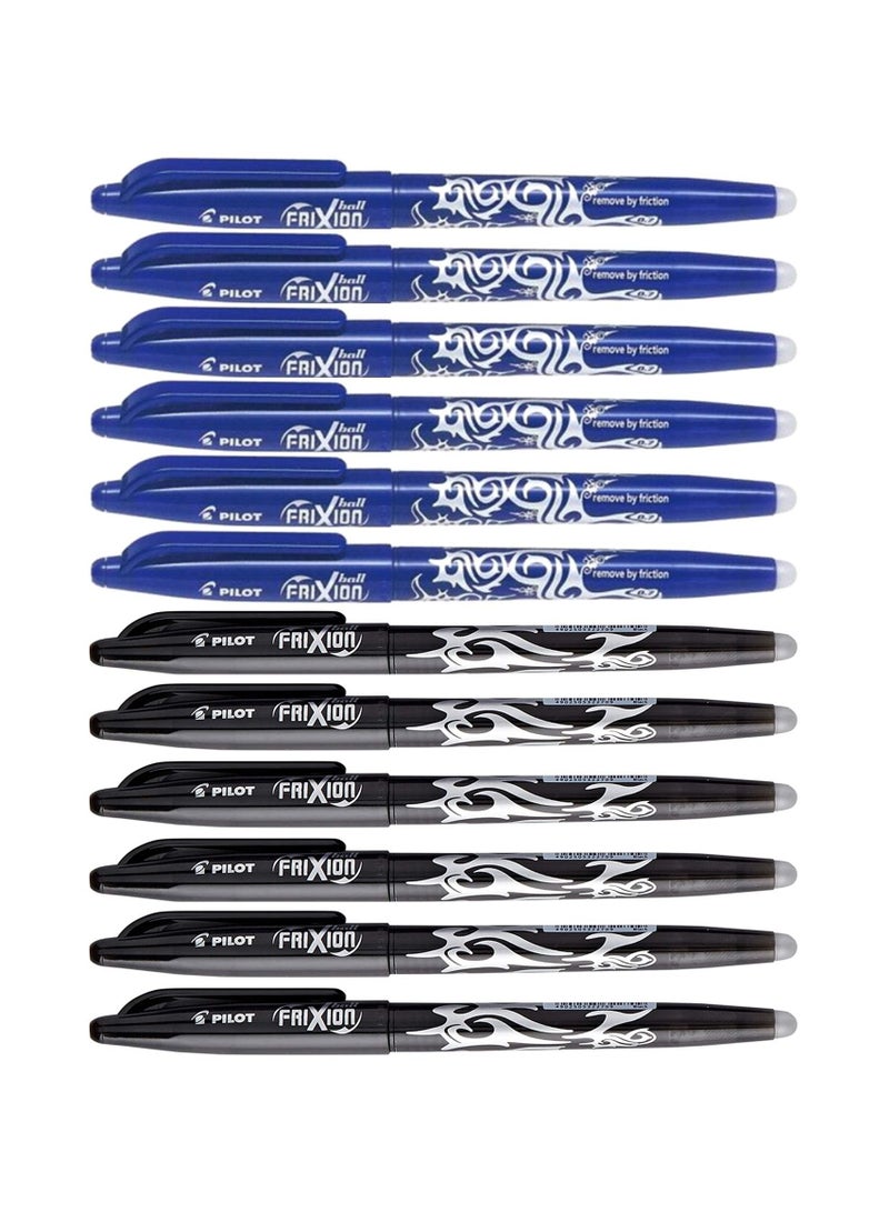 PILOT 12-Piece Frixion Erasable Ball Pen 0.7mm Tip Multicolour - Image 1