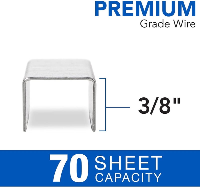 Swing Line Staples, Premium High Capacity for Desktop Staplers, 3/8" Length, 125/Strip, 2500/Box, Jam Free, Optima (35550) - Image 4