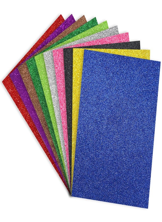 Lakeer Glitter Sparkles Foam Sheet - 2 mm Thick 10 Different Color, A4 - Image 1