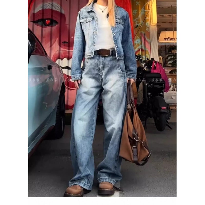 Unisex Classic Denim Jeans Loose Fit Daily Outdoor Wear - Image 5