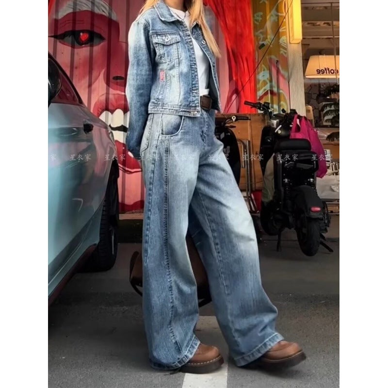Unisex Classic Denim Jeans Loose Fit Daily Outdoor Wear - Image 3