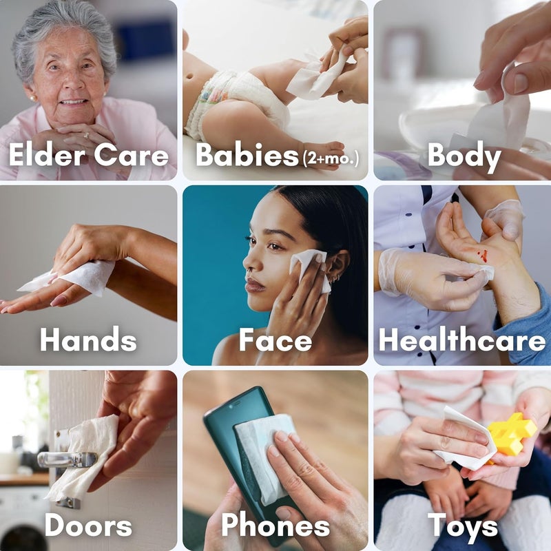 Nurture Valley Nurture XL Antibacterial Body Hand Wipes AlcoholFree Antiseptic Wet Sanitizer Towelettes for Germ Removal Disinfecting Skin Sanitizing Hands Cleaning Cloths Adults Baby Thick Strong - Image 2