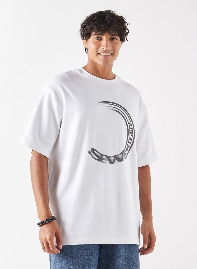 SP Characters Graphic Print Crew Neck T-shirt with Short Sleeves - Image 1