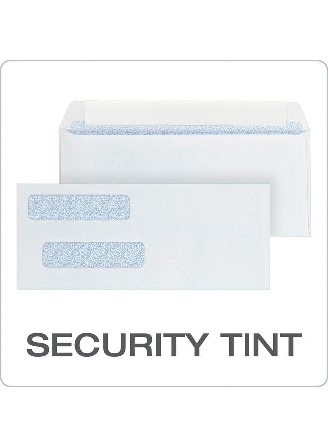 كوالتي بارك 8 مظاريف أمان مزدوجة النافذة لفحص الكتب السريعة، إغلاق ذاتي الغلق 3 5/8 × 8 11/16 24 رطل، أبيض، عدد 500 (عبوة من قطعة واحدة) (Qua50766) - Image 4