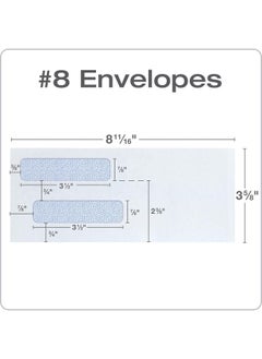Quality Park 8 Double Window Security Envelopes For Quickbooks Checks Redistrip Self Seal Closure 3 5/8 X 8 11/16 24 Lb White 500 Count (Pack Of 1)(Qua50766)  - Image 2