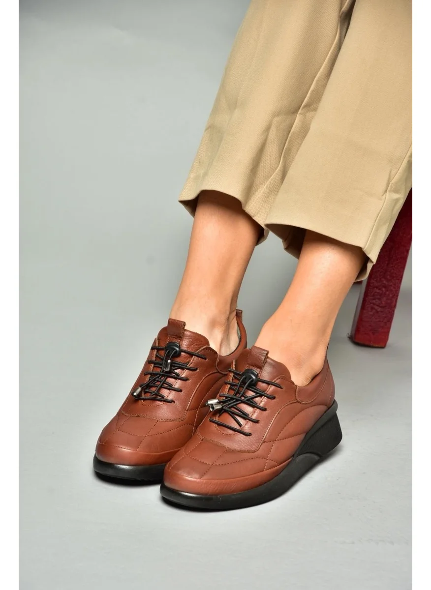 Fox Shoes P555193203 Tan Leather Comfort Orthopedic Sole Women's Shoes