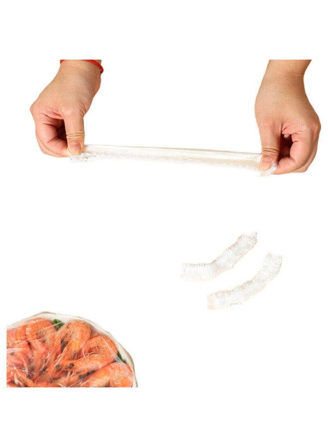 CHAHUA 100 Pack Food-Grade Disposable Cling Film Covers With Elastic Edge, Self-Sealing Food Preservation Wraps For Takeout And Leftovers - Image 1