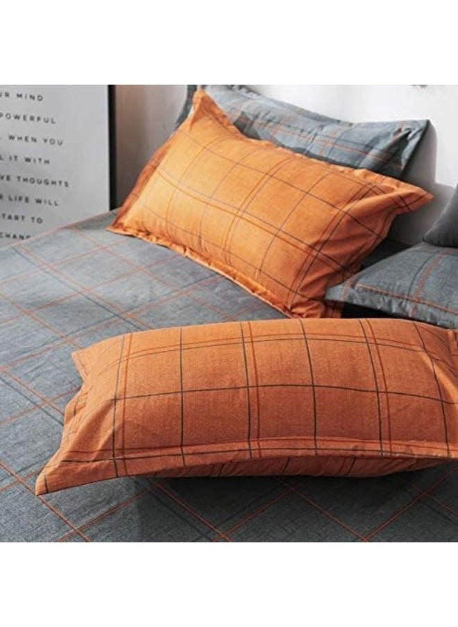 AL RAID King Size Bed Sheet Set – 6 PCS Bedding Set Includes Duvet Cover with Zipper Closure 220x240 cm, Fitted Sheet 200x200+25 cm and 4 Pillow Cases 50x75 cm – Easy Care Bed Sheet Set  - Image 4