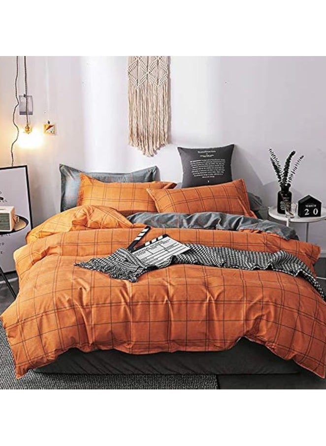 AL RAID King Size Bed Sheet Set – 6 PCS Bedding Set Includes Duvet Cover with Zipper Closure 220x240 cm, Fitted Sheet 200x200+25 cm and 4 Pillow Cases 50x75 cm – Easy Care Bed Sheet Set  - Image 1