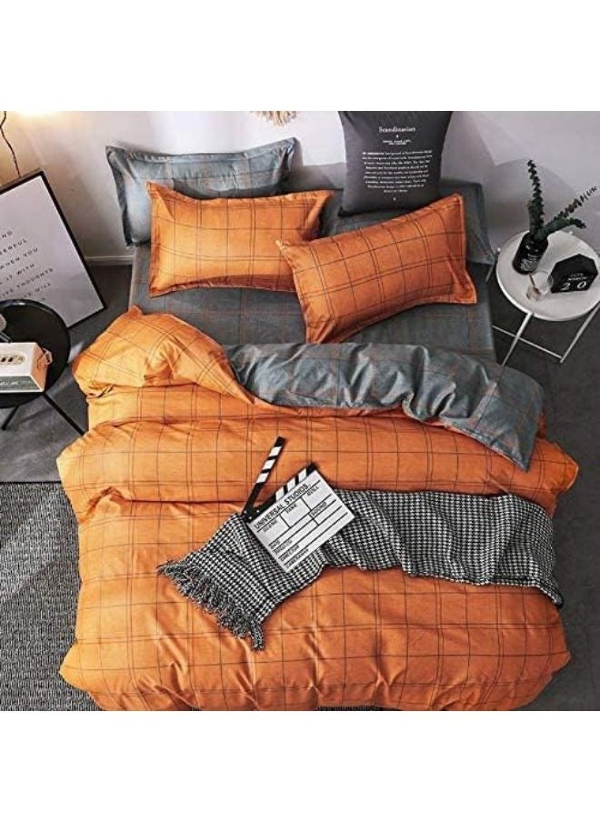 AL RAID King Size Bed Sheet Set – 6 PCS Bedding Set Includes Duvet Cover with Zipper Closure 220x240 cm, Fitted Sheet 200x200+25 cm and 4 Pillow Cases 50x75 cm – Easy Care Bed Sheet Set  - Image 2
