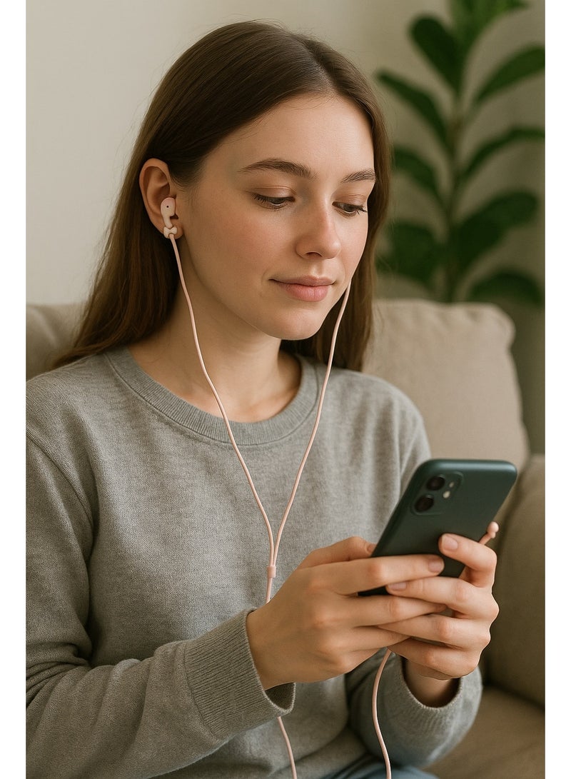 E-240 wired hands-free headset with a modern design, microphone, and control button – cable length 1.2m - Image 4