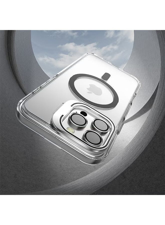 Clear MagSafe Case For iPhone 16 Pro Max, Shockproof Anti-Yellow Phone Cover With Camera Ring Stand Full Protection - Image 3