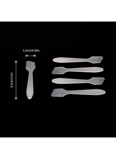 g2plus 100 Pcs Disposable Makeup Frosted Tip Spatula Cosmetic Spatula For Mixing And Sampling 3.2  - Image 3