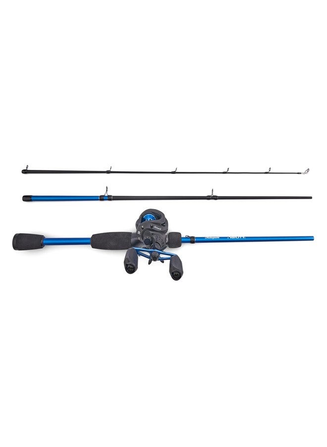Shakespeare 6'6" Agility Fishing Rod and Reel Baitcast Combo, Right Handle Position, 90mm Handle with Large Knobs for Extreme Torque, Multi-Disk Drag System - Image 2