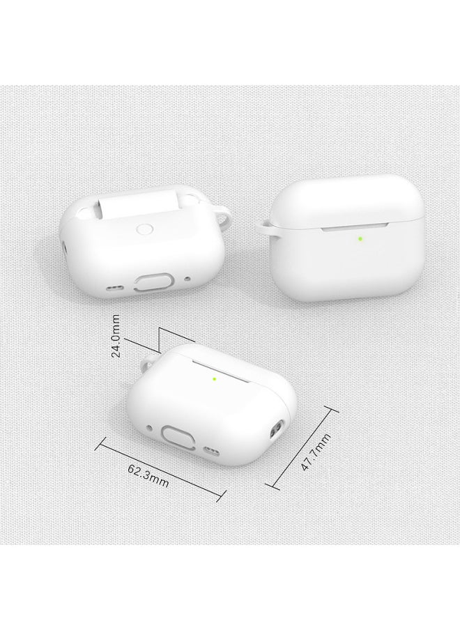 Generic - Protective Case For Airpods Pro Apple Third Generation Airpodspro2 Wireless Headset Silicone Protective Case-Color:White-Applicable Model:Airpods Pro2 (without Ears, One-piece) - Image 1
