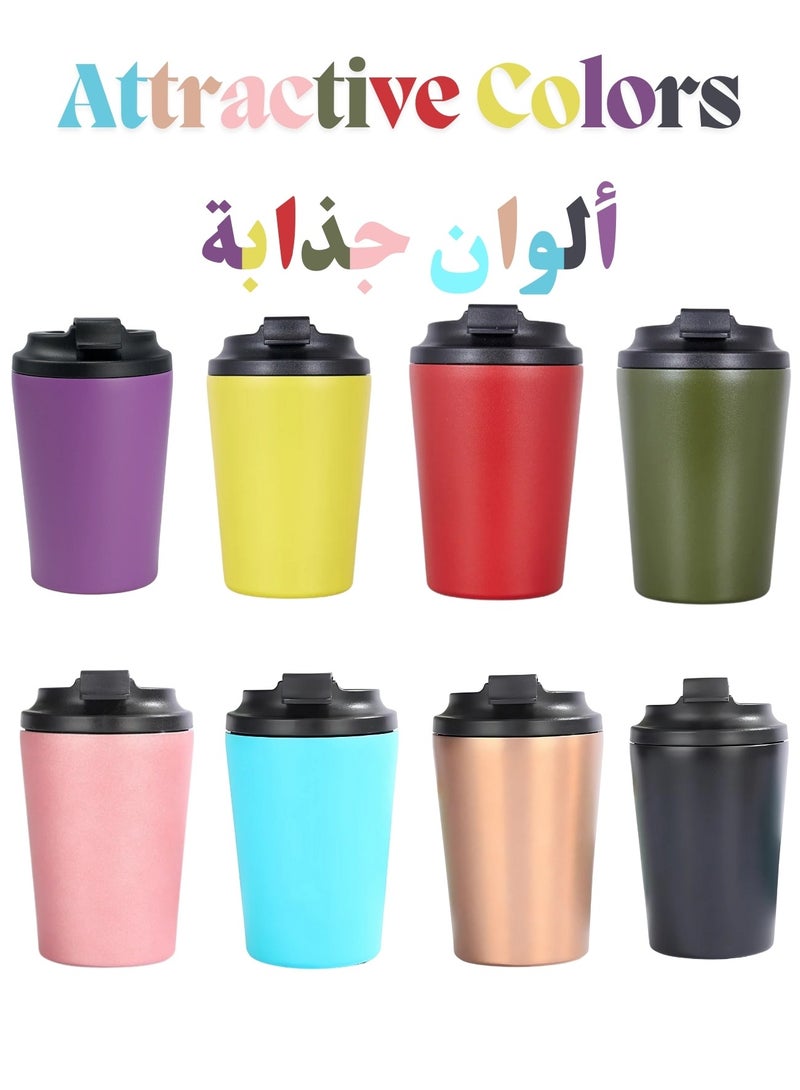 F.A.M.S Stainless Steel Travel Coffee Mug Insulated Tumbler Leak-Proof Lid Solid Metallic Colors Keeps Drinks Hot Cold for Commuting Office Daily Use - Image 5