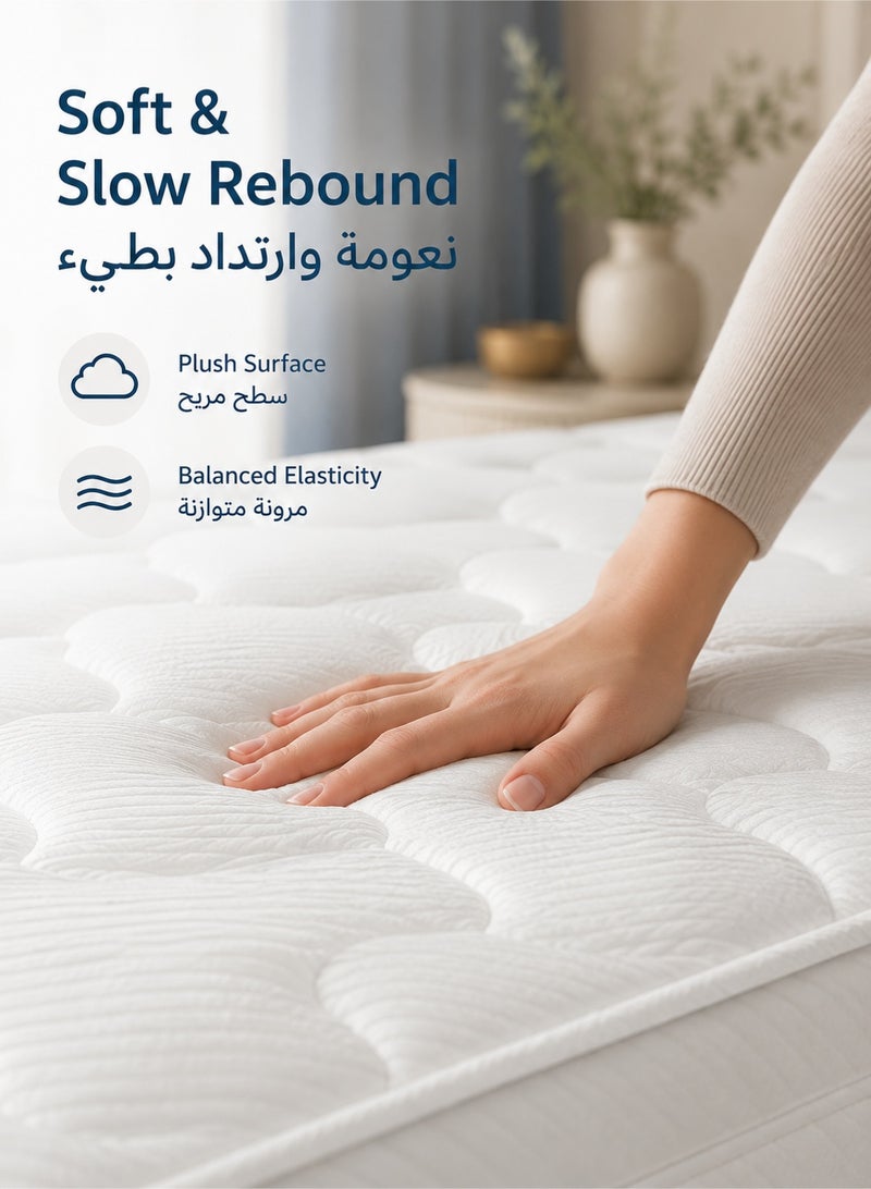 Denzoz 30CM Hybrid Mattress 180 × 200CM, Medium Firm Foam and Pocket Spring Mattress, Breathable Support, Pressure Relief and Motion Isolation, Roll-Packed Mattress for Bedroom - Image 5