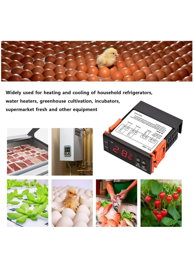 Generic - Digital Temperature Controller STC-1000 Intelligent Temperature Regulator AC 110~220V Refrigerator Thermostat Support Heating/Cooling/Temperature Correction/Delayed Start/High or Low Temperature Alarm - Image 1