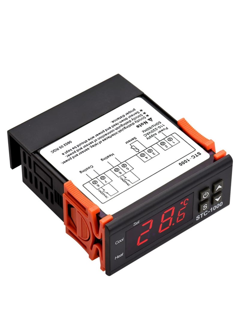 Generic - Digital Temperature Controller STC-1000 Intelligent Temperature Regulator AC 110~220V Refrigerator Thermostat Support Heating/Cooling/Temperature Correction/Delayed Start/High or Low Temperature Alarm - Image 1
