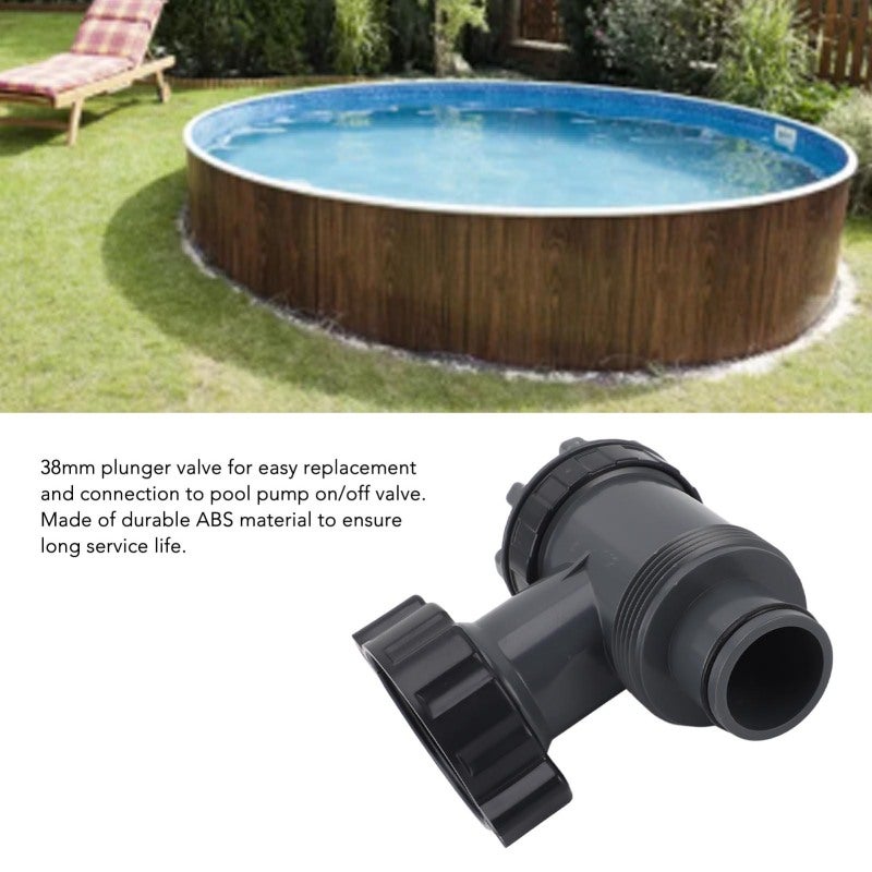 Pool Filter Valve Replacement: 38mm ABS Plastic - High Efficiency Filtration Smooth Flow Control for Swimming Pool Pump Systems - Image 5