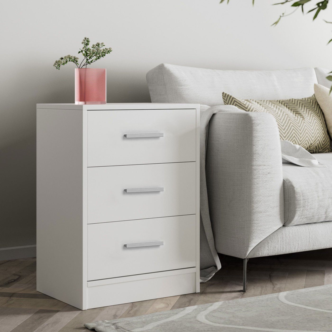 Modern MDF nightstand - Height 65 cm - Width 44 cm - Depth 36 cm, from Furniture Store.