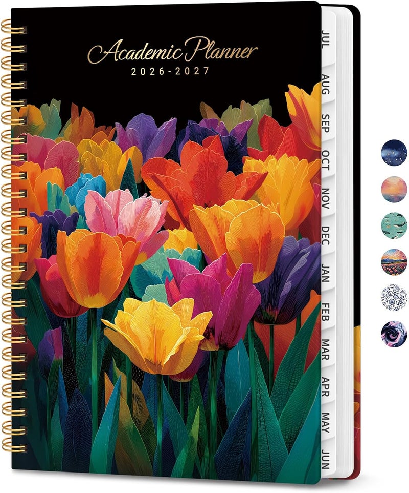 ZOTIA Planner 2026-2027, Monthly and Weekly Calendar Academic Planner July 2026 - June 2027, Hardcover Student Teacher Planning Agenda Book with Tabs, Perfect for Office School Supplies, A5 (6.3" x 8.5 - Image 1