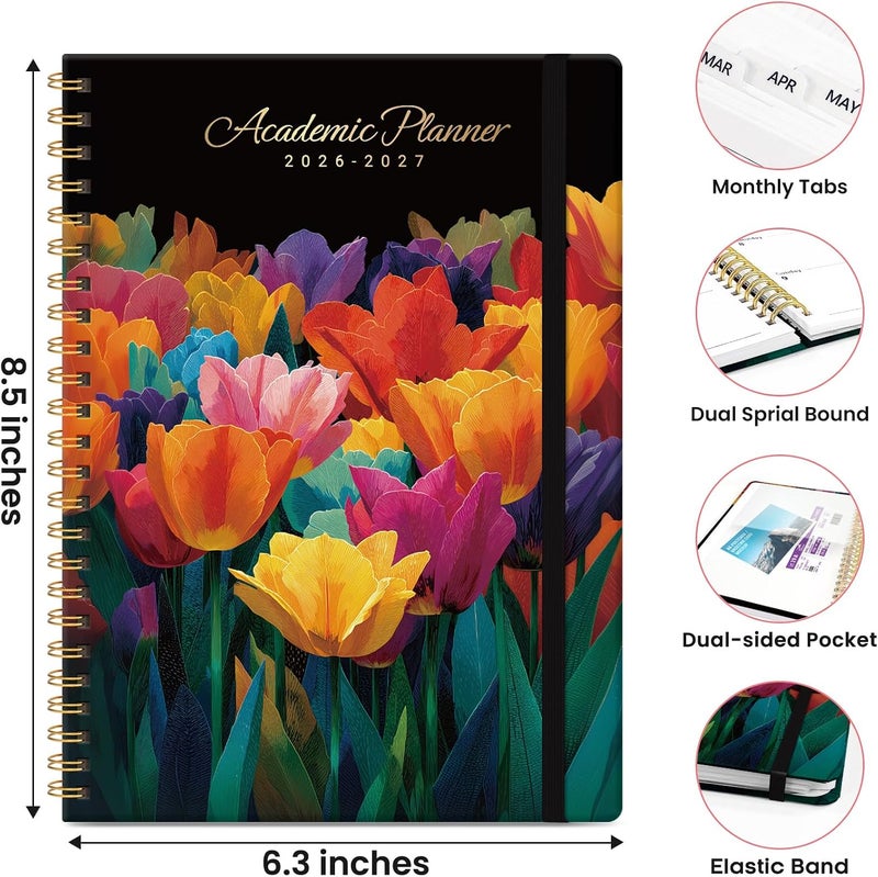 ZOTIA Planner 2026-2027, Monthly and Weekly Calendar Academic Planner July 2026 - June 2027, Hardcover Student Teacher Planning Agenda Book with Tabs, Perfect for Office School Supplies, A5 (6.3" x 8.5 - Image 4