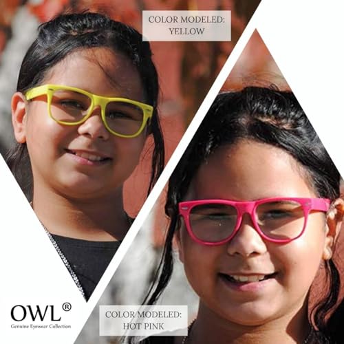 OWL Kids Clear Lens Glasses Protect Child's Eyes UVB UVA Green - Image 5