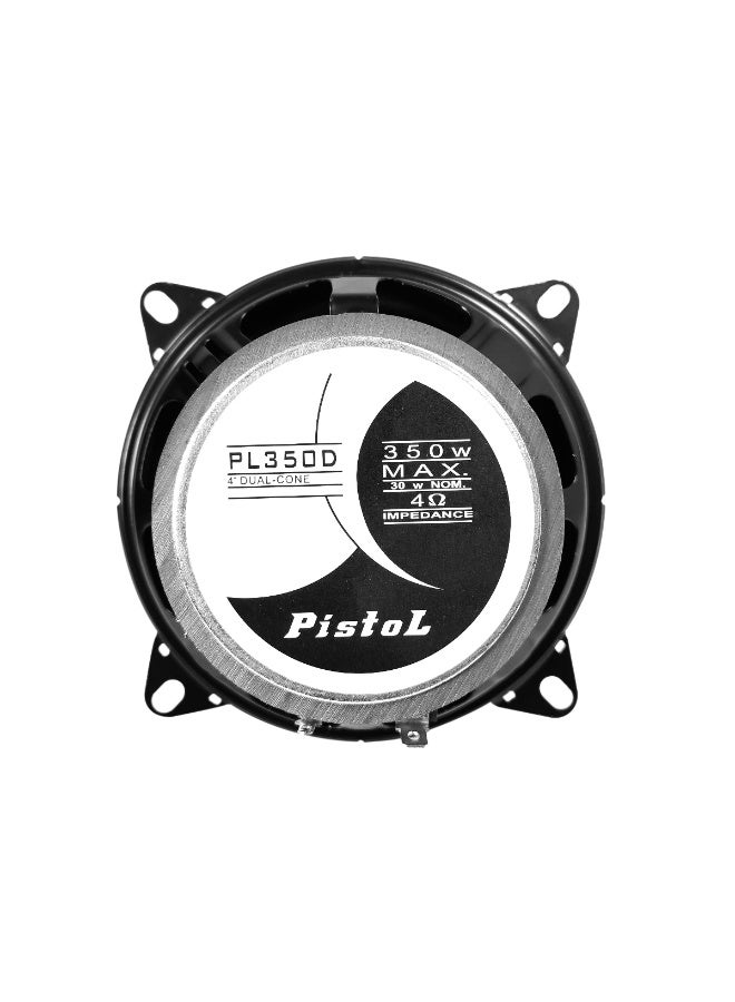 Pistol PL350D 4 Inch Dual Cone Car Speaker 350W Max 4 Ohm Coaxial Audio Speaker Set 2 PCS High Power Car Door Speaker Clear Sound Universal Fit - Image 5