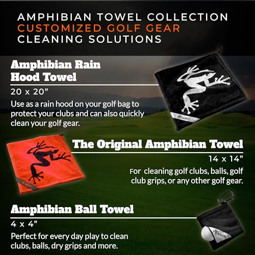 Frogger Extra Large Amphibian 2-in-1 Towel, Golf Bag Rain Hood, Cover Equipment When Raining, Clean with Wet Exterior, Dry with Interior - Image 3