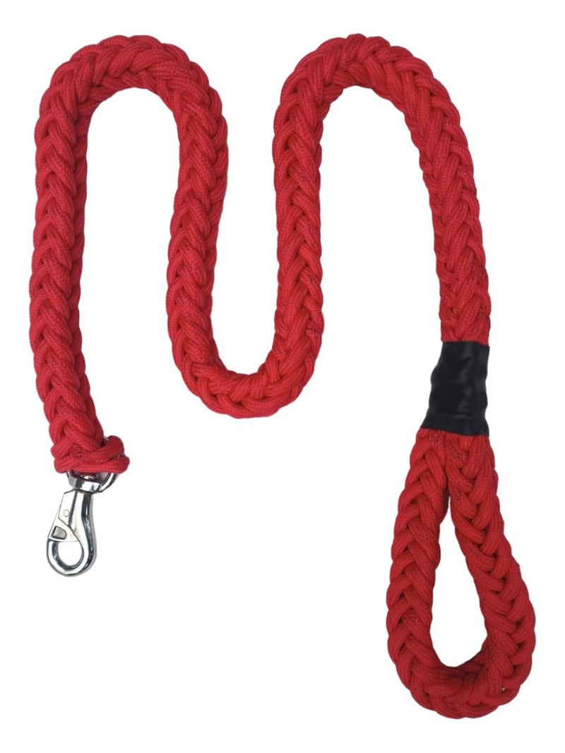 PETLICIOUS & MORE Heavy Duty Tough Nylon Braided Leash for Medium, Maxi & Large Dogs (Red) - Image 1