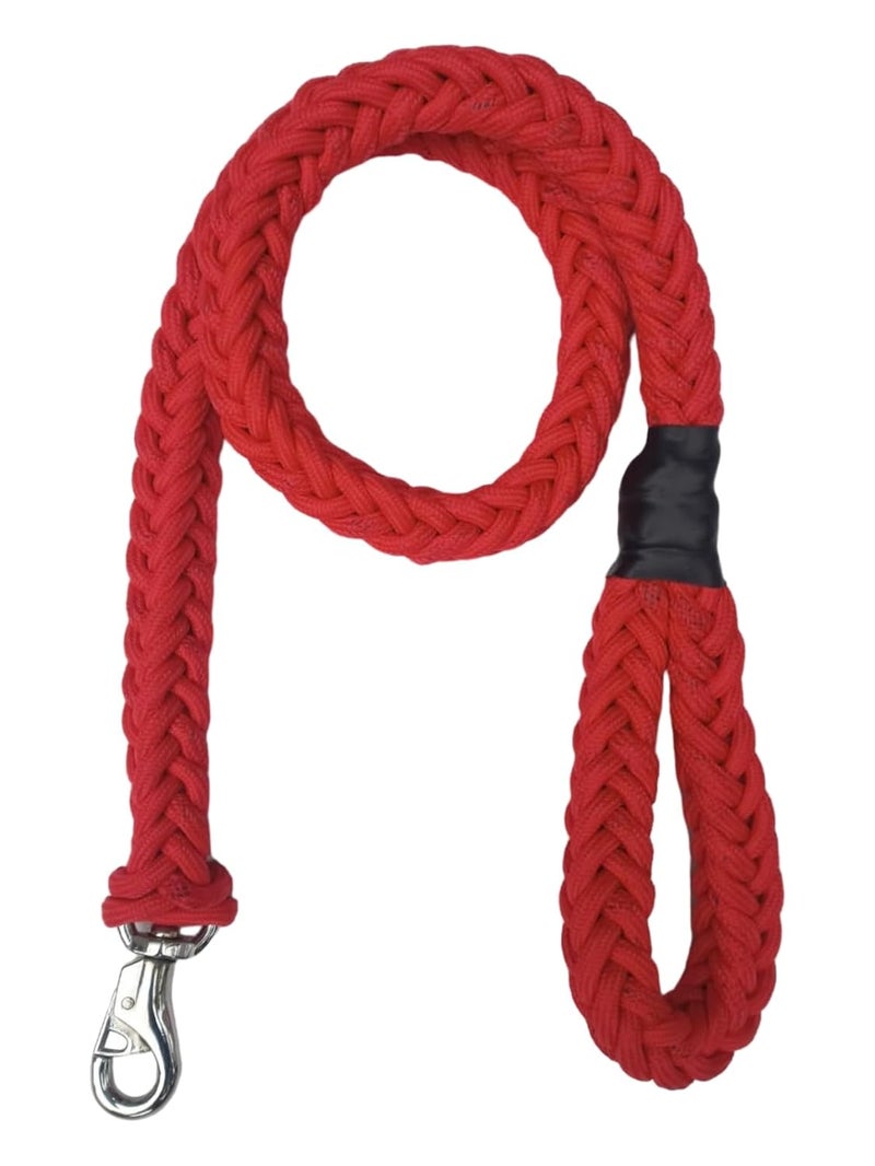 PETLICIOUS & MORE Heavy Duty Tough Nylon Braided Leash for Medium, Maxi & Large Dogs (Red) - Image 2
