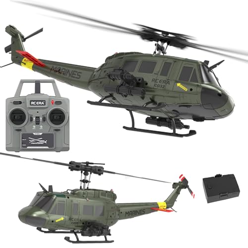 Ssccgym طائرة هليكوبتر تحكم عن بعد UH-1 Ssccgym 315MM للبالغين خبراء 6CH C032 RC Heli تحافظ على الارتفاع بمحرك بلا فرش/تحديد موقع تدفق بصري/الطيران بالمقلوب 3D Rolling RTF - Image 1