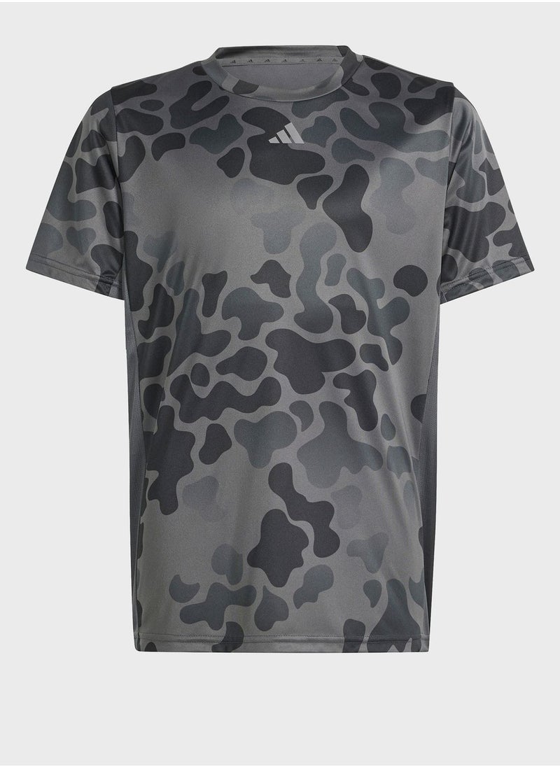 Adidas - Train Essentials All Over Printed T-Shirt - Image 1
