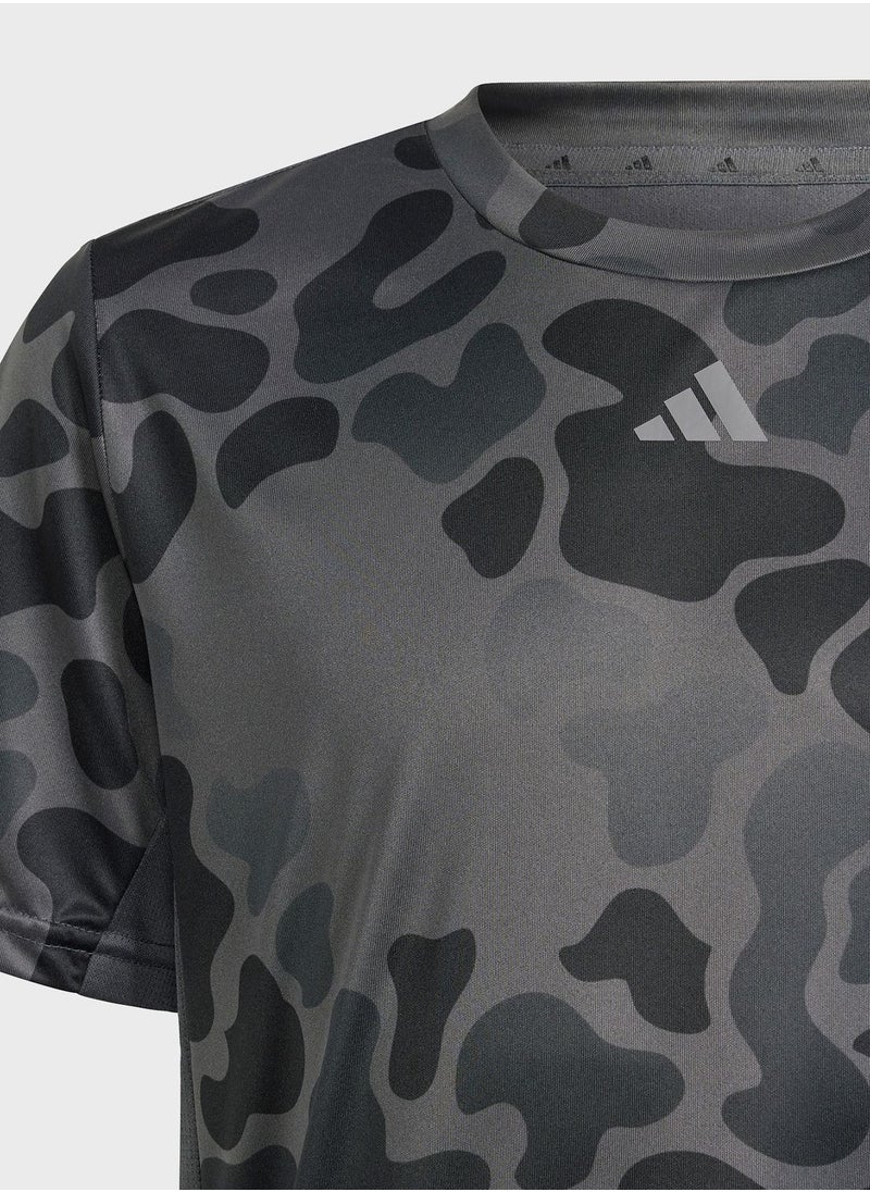 Adidas - Train Essentials All Over Printed T-Shirt - Image 1