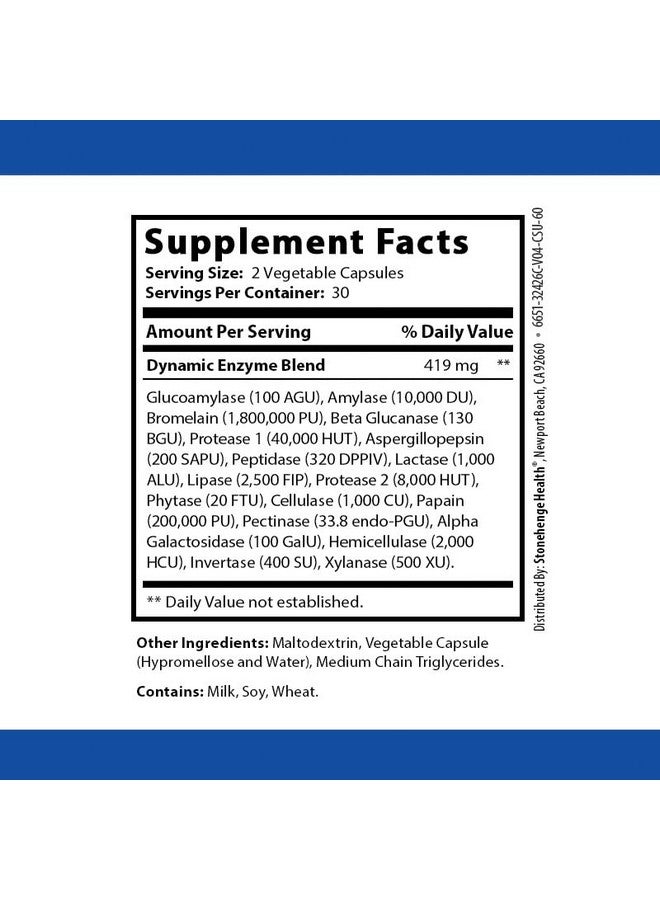 Stonehenge Health Stonehenge Health Incredible Digestive Enzymes - 18 Plant-Based Enzymes - Lipase, Lactase, Protease, Amylase, Bromelain for Gas, Bloating, Fatigue (1) - Image 5