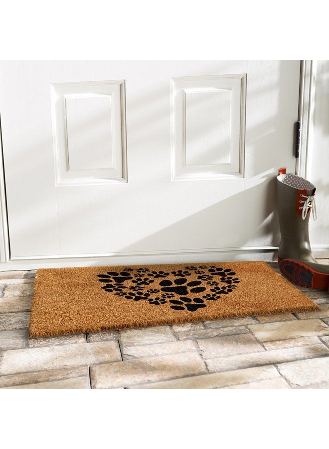 Calloway Mills 102142436 Heart Paws Doormat, 24" x 36", Natural/Black - Image 2